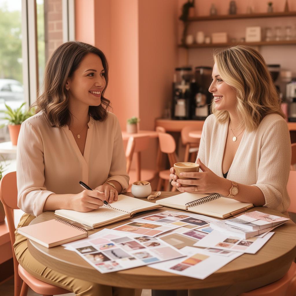 BestiEvents concierge consulting with a client over coffee
