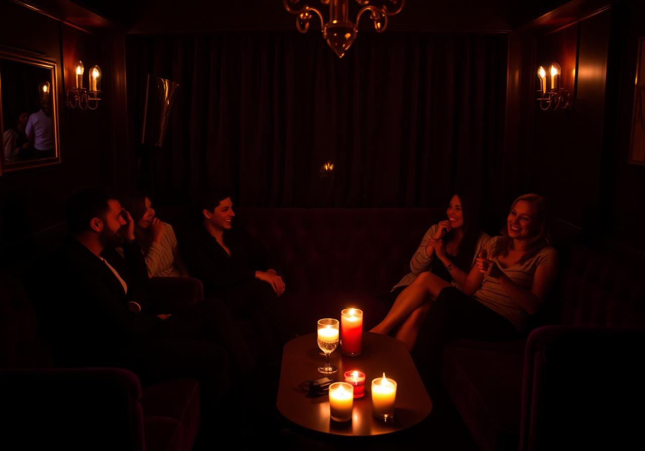 Intimate velvet lounge birthday